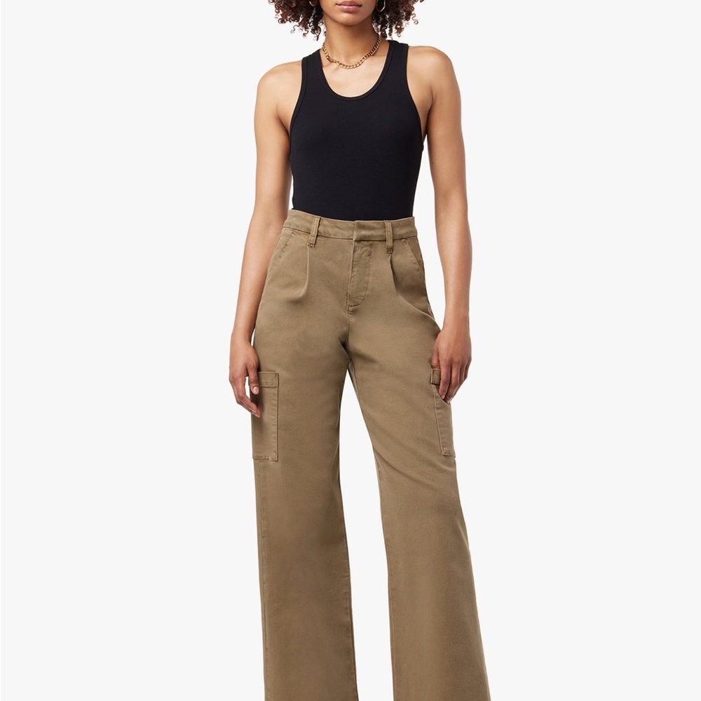 Petra High-Rise Olive Wide Leg Pants
